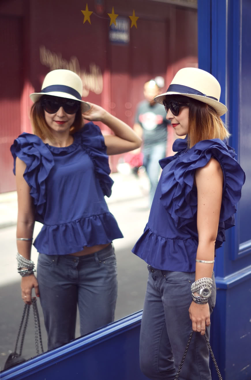 Blueberry Hill streetstyle Borsalino hat Paris Chanel look Valentine