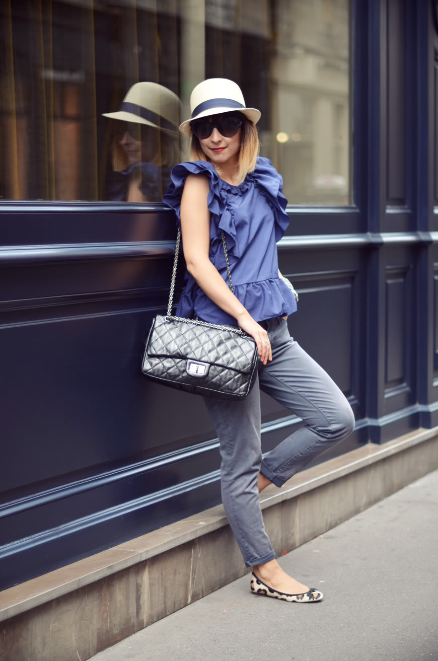 Blueberry Hill streetstyle Borsalino hat Paris Chanel look Valentine