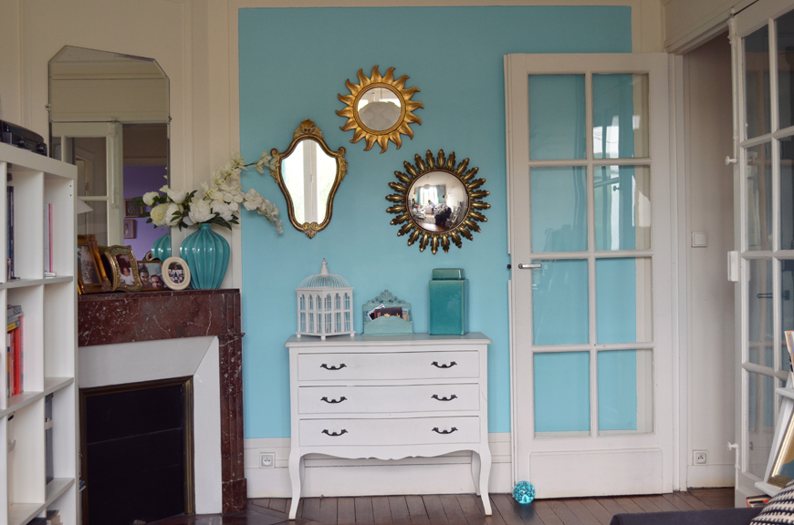 painting wall blue dark homemade interior decoration helloitsvalentine makeover