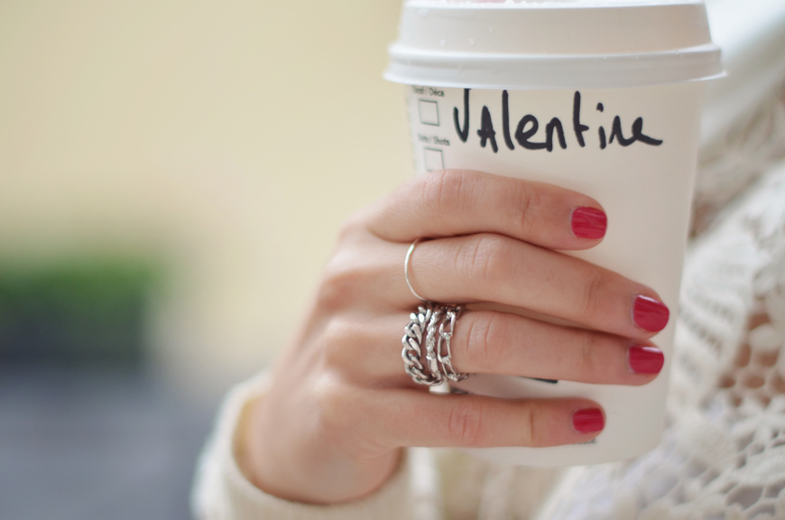 Chaï tea latte Helloitsvalentine streetstyle white lace sweater H&M Trend Anniel