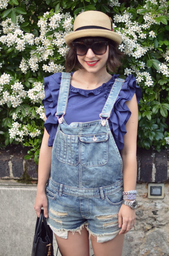 Helloitsvalentine outfit overalls dungaree streetstyle cut out boots New Audrey Céline sunglasses french fashion