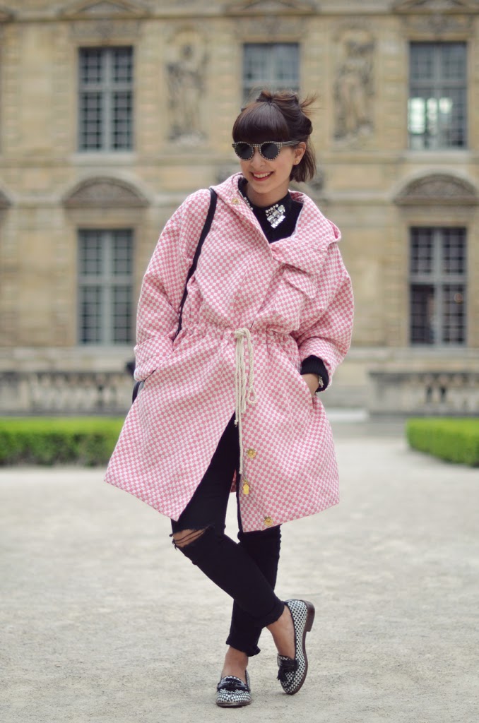 Queen of diamonds Helloitsvalentine fashion streetstyle Jeffrey Campbell flats Manoush coat