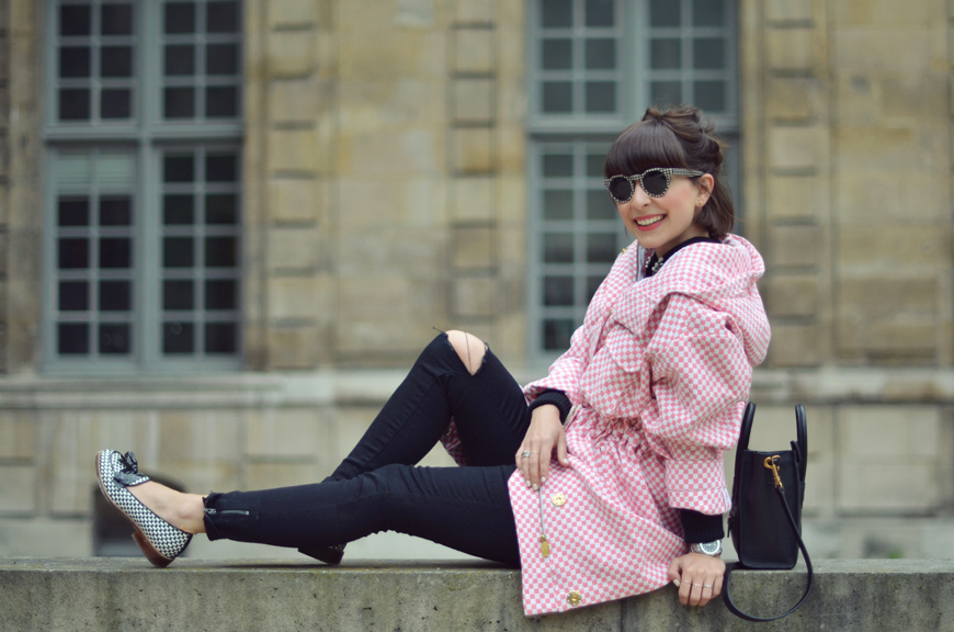 Queen of diamonds Helloitsvalentine fashion streetstyle Jeffrey Campbell flats Manoush coat