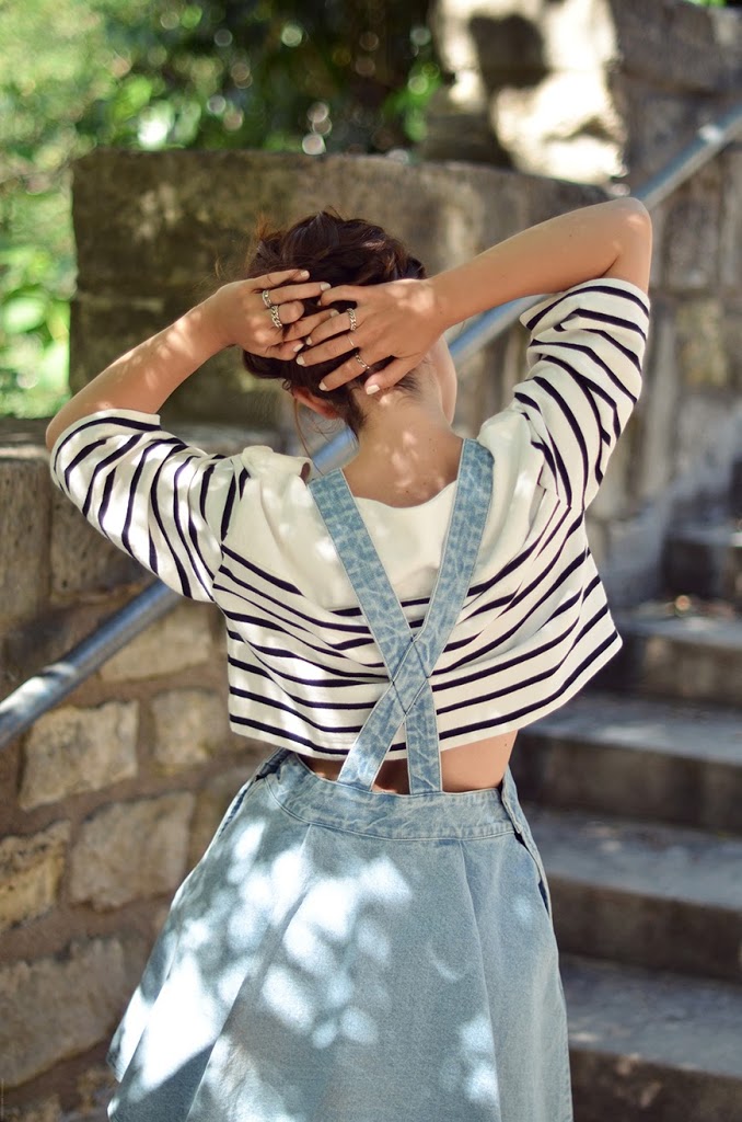 Denim Dress Olive clothing Paris basket Hello it's Valentine french blogger streetstyle