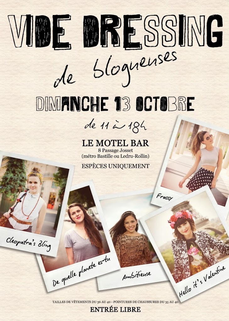  Vide Dressing blogueuses Paris flyer affiche design graphisme Hello it's Valentine